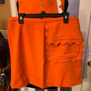 Modern 1960’s Dreamsicle Skirt Suit